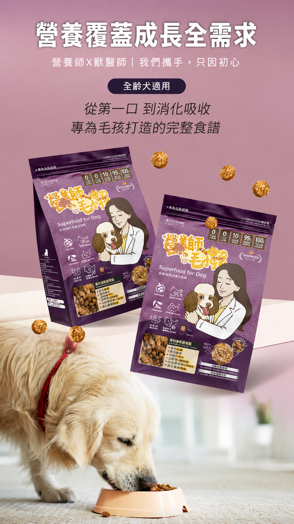 營養覆蓋成長全需求 全齡犬適用